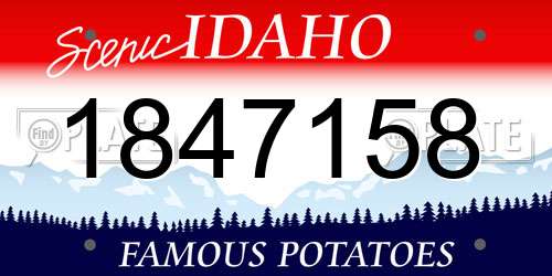 1847158 Idaho License Plate