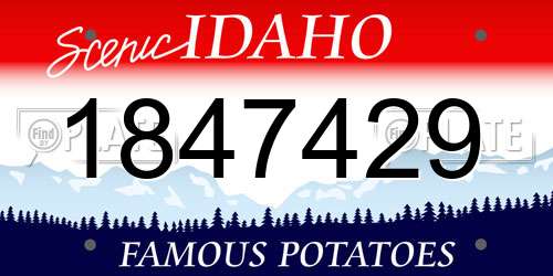 1847429 Idaho License Plate