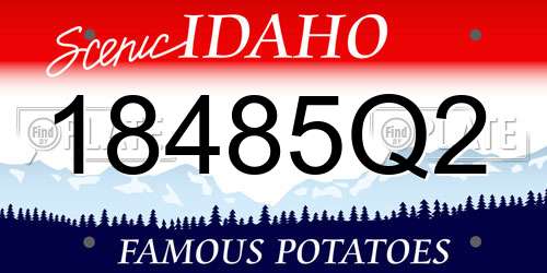 18485Q2 Idaho License Plate