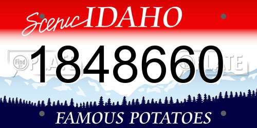 1848660 Idaho License Plate