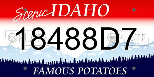 18488D7 Idaho License Plate