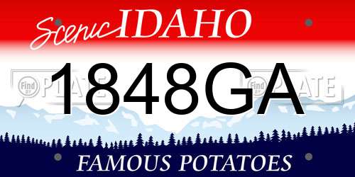 1848GA Idaho License Plate