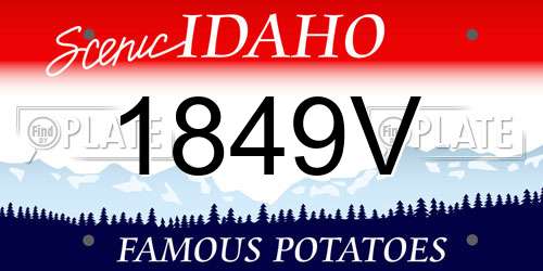 1849V Idaho License Plate