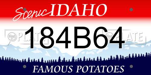 184B64 Idaho License Plate