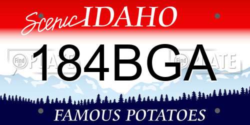184BGA Idaho License Plate