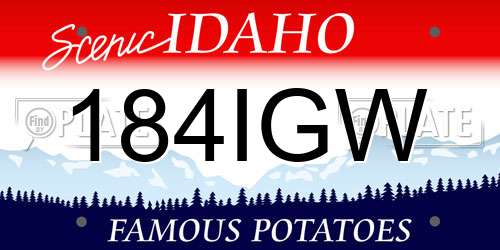 184IGW Idaho License Plate