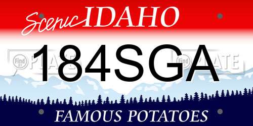 184SGA Idaho License Plate