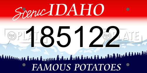 185122 Idaho License Plate