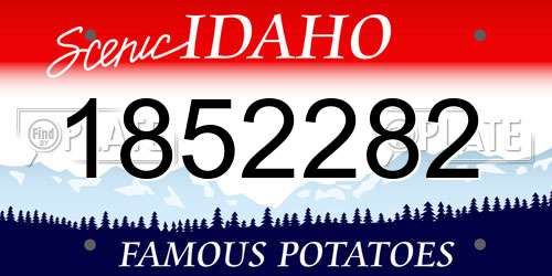 1852282 Idaho License Plate