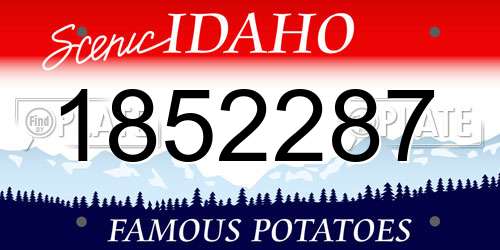 1852287 Idaho License Plate