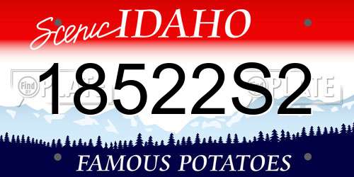 18522S2 Idaho License Plate