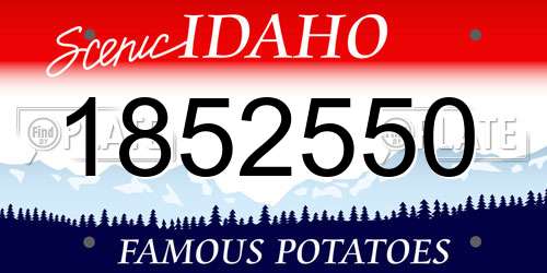 1852550 Idaho License Plate