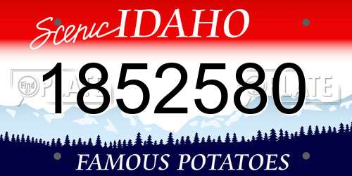 1852580 Idaho License Plate