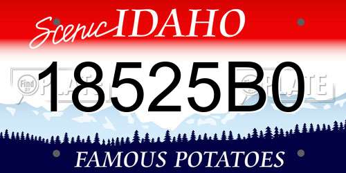 18525B0 Idaho License Plate