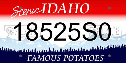 18525S0 Idaho License Plate