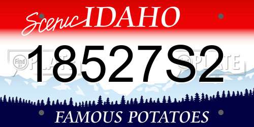 18527S2 Idaho License Plate