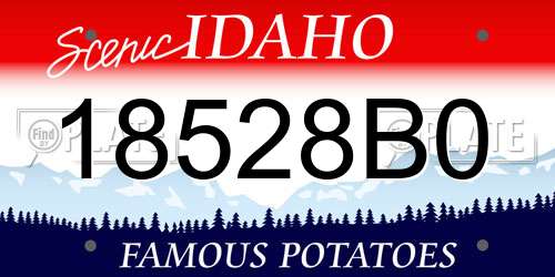 18528B0 Idaho License Plate