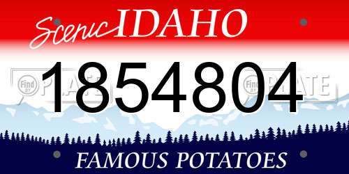 1854804 Idaho License Plate