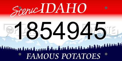 1854945 Idaho License Plate