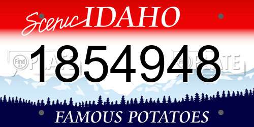 1854948 Idaho License Plate