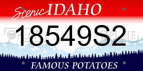 18549S2 Idaho License Plate