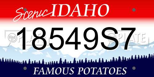 18549S7 Idaho License Plate