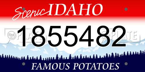 1855482 Idaho License Plate