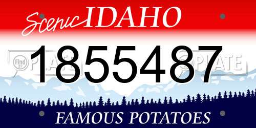 1855487 Idaho License Plate