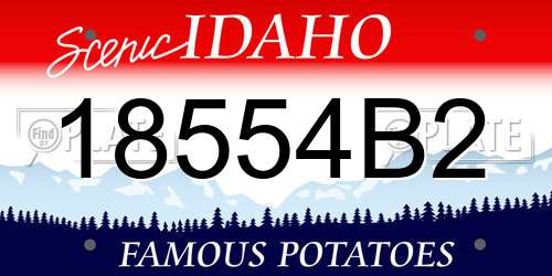 18554B2 Idaho License Plate