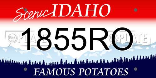 1855RO Idaho License Plate