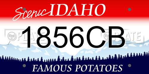 1856CB Idaho License Plate
