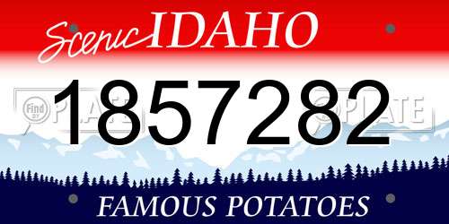 1857282 Idaho License Plate