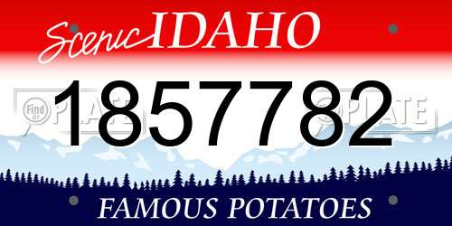 1857782 Idaho License Plate