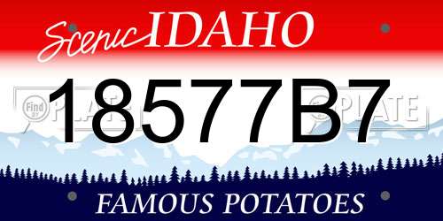 18577B7 Idaho License Plate