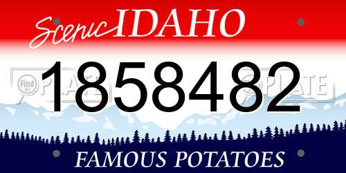 1858482 Idaho License Plate