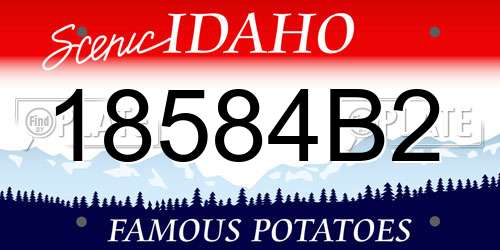 18584B2 Idaho License Plate