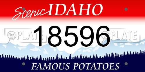 18596 Idaho License Plate