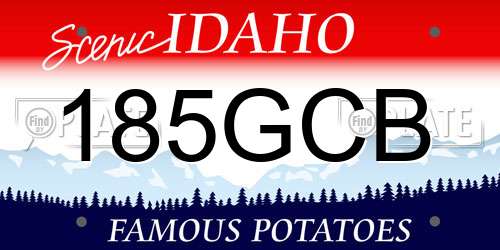 185GCB Idaho License Plate