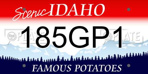 185GP1 Idaho License Plate