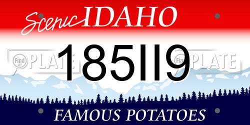 185II9 Idaho License Plate