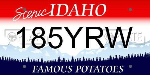 185YRW Idaho License Plate