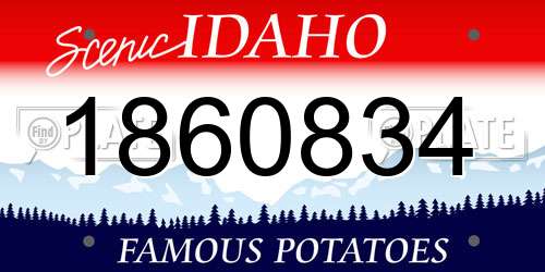1860834 Idaho License Plate
