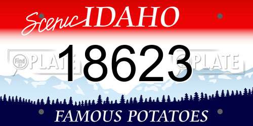 18623 Idaho License Plate