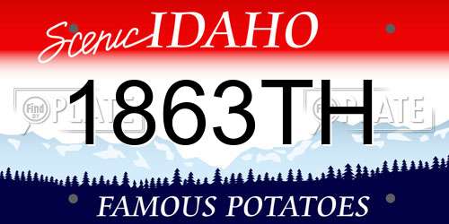 1863TH Idaho License Plate