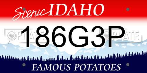 186G3P Idaho License Plate