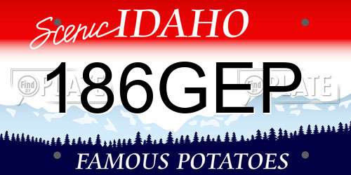 186GEP Idaho License Plate