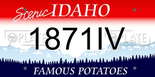 1871IV Idaho License Plate