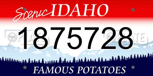 1875728 Idaho License Plate