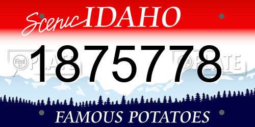 1875778 Idaho License Plate