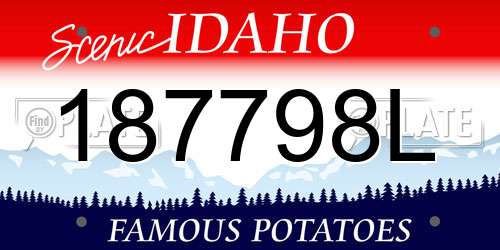 187798L Idaho License Plate